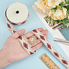 FINGERINSPIRE 10 Yards Ethnic Style Embroidery Polyester Ribbons OCOR-FG0002-25A-3