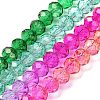 Transparent Painted Glass Beads Strands X1-DGLA-A034-T8mm-A03-2
