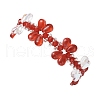 Imitation Austrian Crystal Bicone Beads Braided Bead Bracelets for Women BJEW-MZ00177-01-3