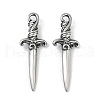 316 Surgical Stainless Steel Pendants STAS-G349-13AS-1