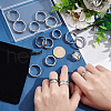 Unicraftale 16Pcs 8 Size 201 Stainless Steel Grooved Finger Ring Settings STAS-UN0041-45-2