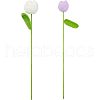 Fingerinspire 2Pcs 2 Colors Cotton Knitting Artificial Flower AJEW-FG0001-91-2