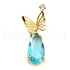 Brass Pave Cubic Zirconia Pendants KK-Q794-01E-G-1