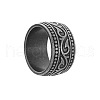 Vintage Totem Stainless Steel Wide Finger Rings for Men FS-WG9BFEA-07-3