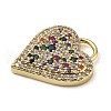 Brass Micro Pave Cubic Zirconia Pendants KK-I276-29G-01-2
