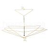 Iron & Black Glass Layered Body Chains for Women WGFBD6B-01-5