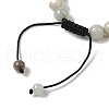8mm Round Natural Flower Amazonite Braided Bead Bracelets BJEW-C067-01B-23-4