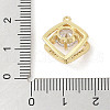 Brass Micro Pave Clear Cubic Zirconia Pendants KK-L214-03G-3