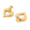 304 Stainless Steel Stud Earrings EJEW-M073-04G-01-2