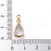 Golden Brass Micro Pave Cubic Zirconia Pendants KK-K350-01G-02-3