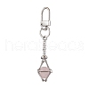 Stainless Steel Braided Chain Macrame Pouch Empty Stone Holder Pendant Decorations HJEW-JM02054-2