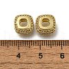 Brass Micro Pave Clear Cubic Zirconia European Beads ZIRC-I070-063G-2