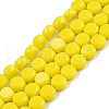 Opaque Solid Color Glass Beads Strands GLAA-N052-05B-A05-1