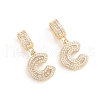 Brass Micro Pave Cubic Zirconia Pendants ZIRC-G165-13G-C-1