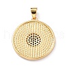 Brass Micro Pave Cubic Zirconia Pendants ZIRC-L100-054G-4