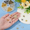 HOBBIESAY 120Pcs 6 Colors Tibetan Style Alloy Beads FIND-HY0003-59-5