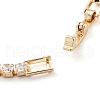 Teardrop Brass Micro Pave Cubic Zirconia Link Bracelets BJEW-C055-01G-3