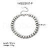Stainless Steel Bean Link Chain Bracelets for Unisex KH5029-3-1