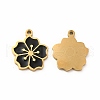 Ion Plating(IP) 304 Stainless Steel Enamel Charms STAS-F291-06G-01-1