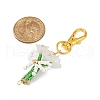 Bouquet Handmade Glass Seed Beaded & Acrylic Pendants Decorations HJEW-MZ00269-01-3