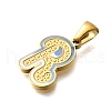 304 Stainless Steel Pendants STAS-K297-01G-R-2