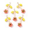 Glass Beaded Pendants GLAA-K060-02G-04-3