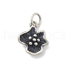 925 Sterling Silver Flower Charms with Jump Rings and 925 Stamp STER-M021-02AS-03-1