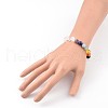 Chips and Round Chakra Natural Gemstone Beaded Stretch Bracelets BJEW-JB01990-02-4