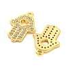 Brass Pave Cubic Zirconia Pendants KK-M286-11G-2