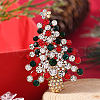 Christmas Theme Alloy Rhinestone Brooch Pin LK2414-15-1