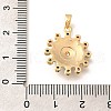 Brass Micro Pave Clear Cubic Zirconia Pendents KK-R212-13G-01-3