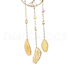 Natural Citrine Chips Beaded Moon Hanging Sun Catchers HJEW-M004-07-3
