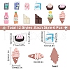 SUNNYCLUE 72Pcs 12 Styles Opaque Resin Cabochons FIND-SC0003-26-2