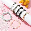 Natural Mixed Gemstone Beads Stretch Bracelets BJEW-JB03860-4