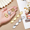 SUPERFINDINGS 4Pcs 2 Colors Brass Photo Locket Pendants KK-FH0007-48-3
