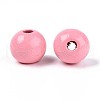 Spray Painted Round Natural Schima Wood Beads WOOD-A018-12mm-06-2