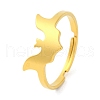 Animal 201 Stainless Steel Adjustable Rings for Women RJEW-D082-05F-1