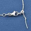 Adjustable Slider Brass Cable Chain Necklaces for Men Women NJEW-G160-13S-1-3