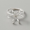 Adjustable Brass Finger Ring Components KK-WH0044-85-2