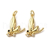 Brass Micro Pave Cubic Zirconia Pendants KK-P308-39G-1