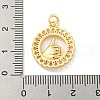 Brass Micro Pave Clear Cubic Zirconia Pendants KK-U007-01G-05-3