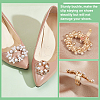 4Pcs 2 Styles Flower/Oval Alloy Rhinestone Detachable Shoe Buckle Clips FIND-FG0003-15-3