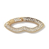 Rack Plating Brass Micro Pave Cubic Zirconia Twister Clasps KK-NH0002-17G-01-1