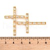 Brass Micro Pave Clear Cubic Zirconia Pendants KK-U017-09A-G-3