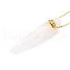 Natural Mixed Stone Bullet Shaped Perfume Bottle Pendant Necklaces G-B089-02G-4