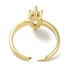 Mother's Day Rings Rack Plating Brass Micro Pave Cubic Zirconia Adjustable Rings RJEW-H228-03G-02-3