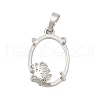 Brass Pendant Cabochon Settings KK-S521-07P-1