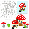 Mushroom Theme Carbon Steel Cutting Dies Stencils DIY-WH0309-1601-2