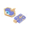 2Pcs Handmade Loom Pattern MIYUKI Glass Seed Beads PALLOY-MZ00607-05-3