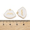 Light Gold Plated Alloy Enamel Pendants ENAM-M219-04KCG-3